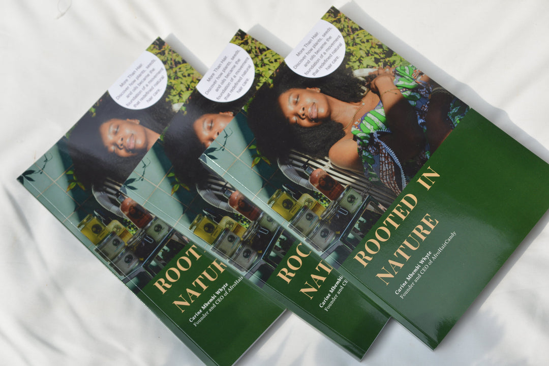 Carine Mbembi Whyte Rooted in Nature book on Afro hair science heritage and botanical hair care