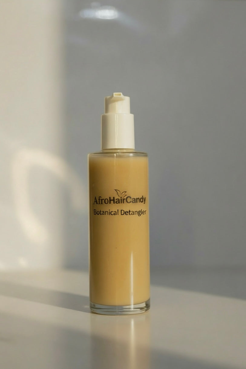 AfroHairCandy Botanical Detangler for softening dry tangled textured hair