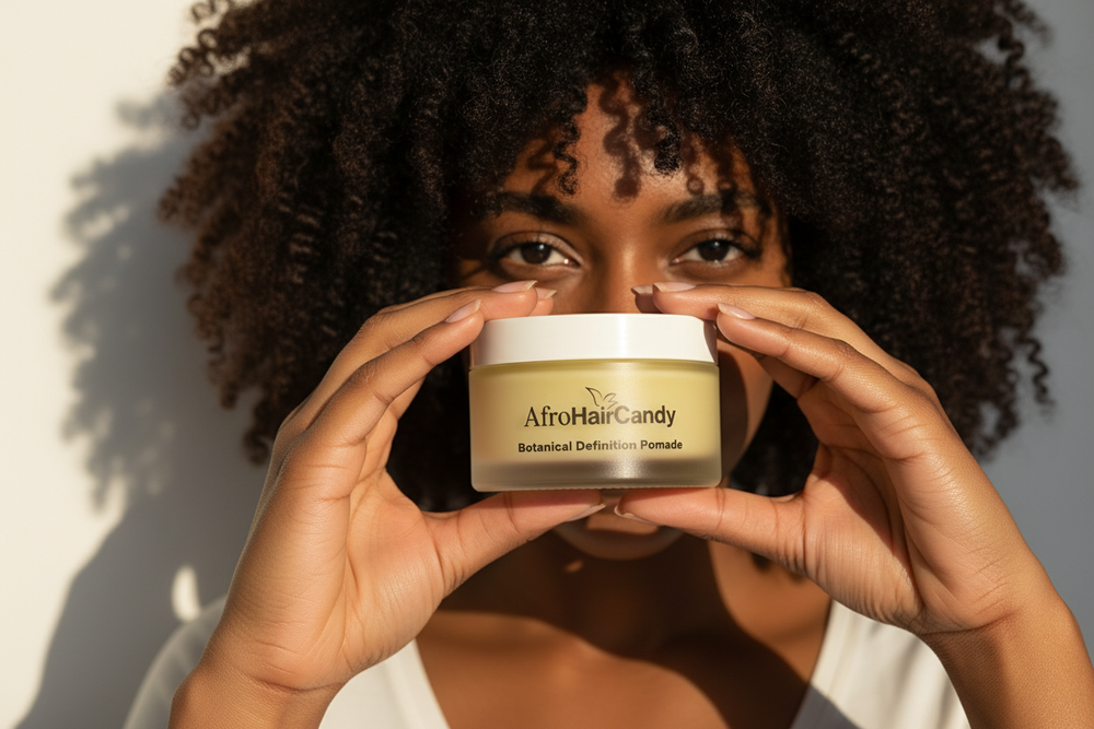 Botanical Definition Pomade for natural Afro hair styling and curl definition